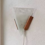 Glass wall lamp, 1980s