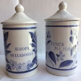 Pair of ceramic pharmacy pots