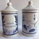 Pair of ceramic pharmacy pots