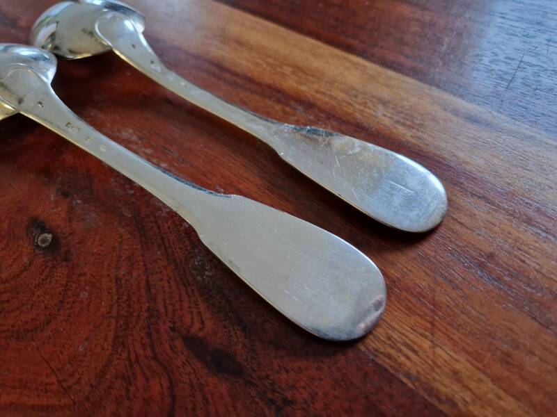 Ravinet d'enfert - 2 Cluny model table spoons in silver-plated metal