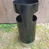 Porte parapluie poubelle kartell 4610-50 design gino colombini noir & inox #a658
