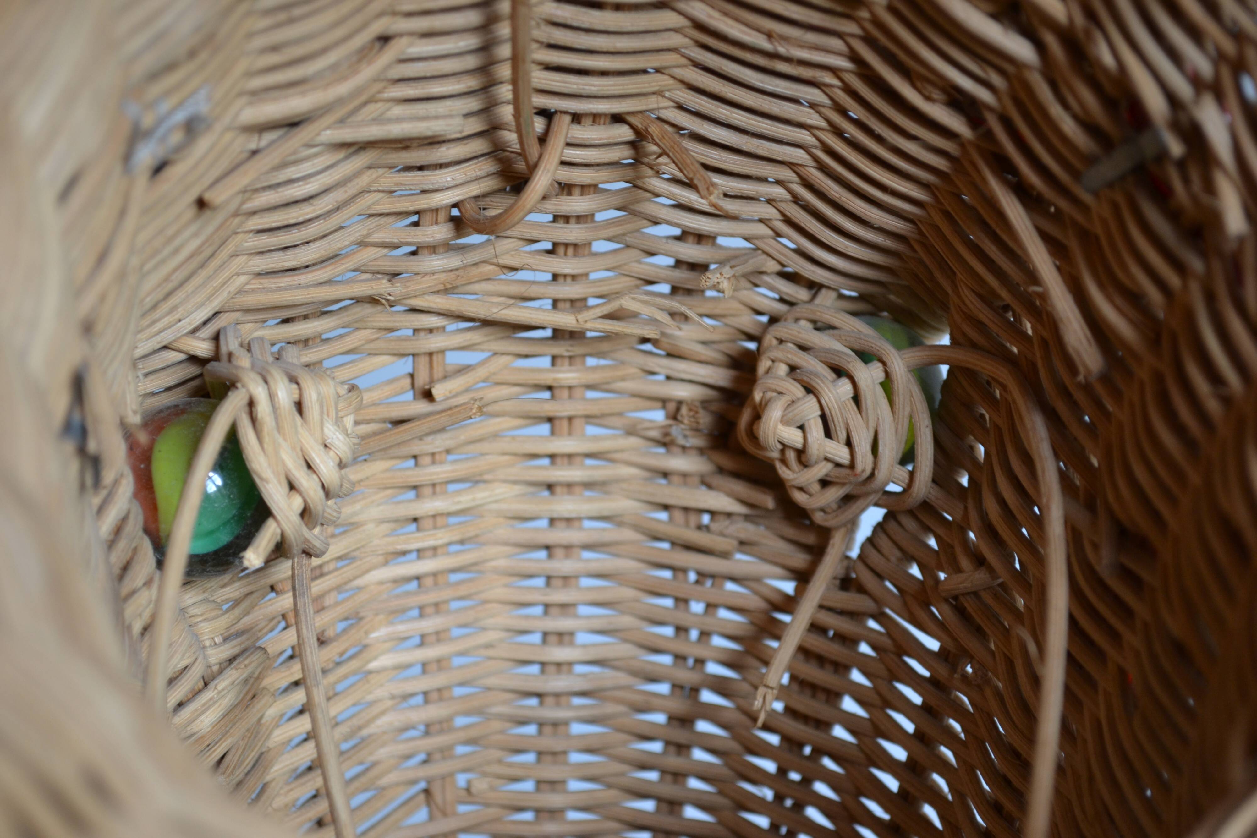 Rattan horse head 1960s 1970s