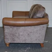 Vintage Three-Seater Sofa in Leather and Fabric by Alexander & James Blake