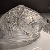 French Art Deco Cut Crystal 'Mushroom' Table Lamp, 1920s