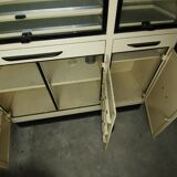 Dentist furniture in metal and black opaline top 1950