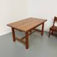 Dining table and 4 chairs, mountain furniture from the 1960s.