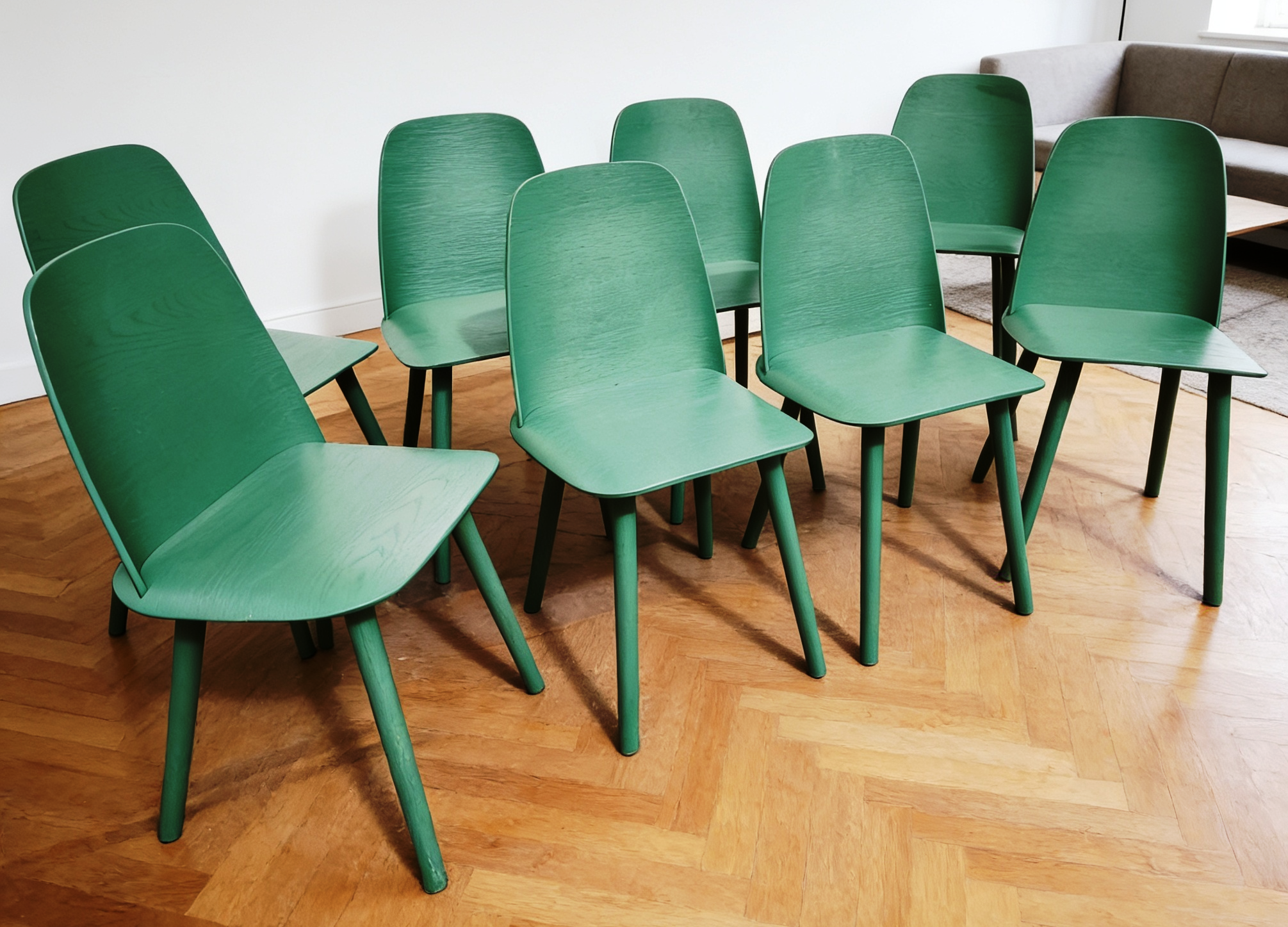 Suite de 8 chaises Nerd Chair, Muuto