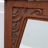 Art-Deco trumeau mirror in oak 79×124 cm