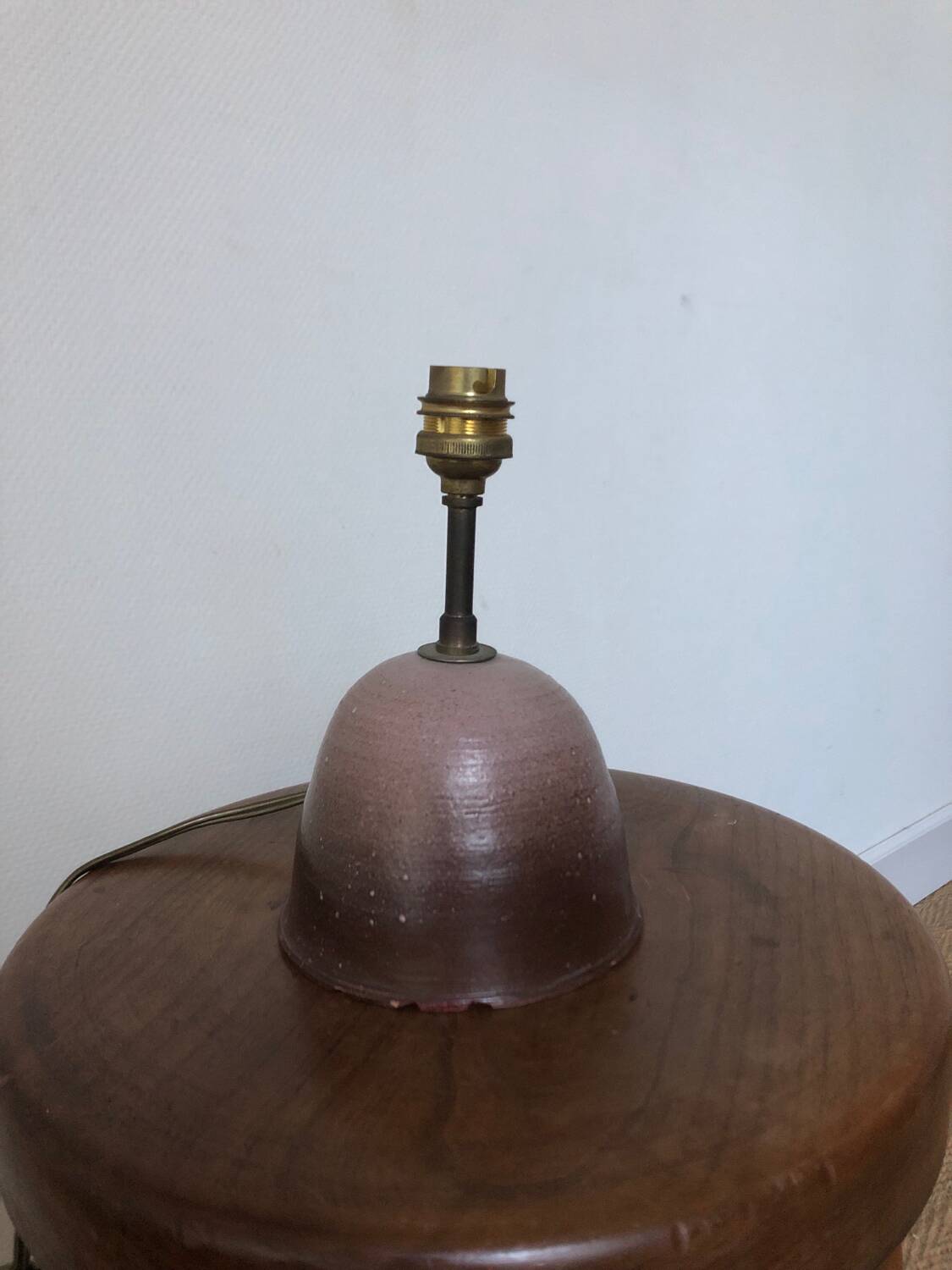 Ceramic and wool lamp