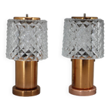 Pair of Table Lamps in Copper by Kamenicky Senov, Czechoslovakia