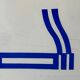 Smoking area vintage Europe industrial enamel sign decoration