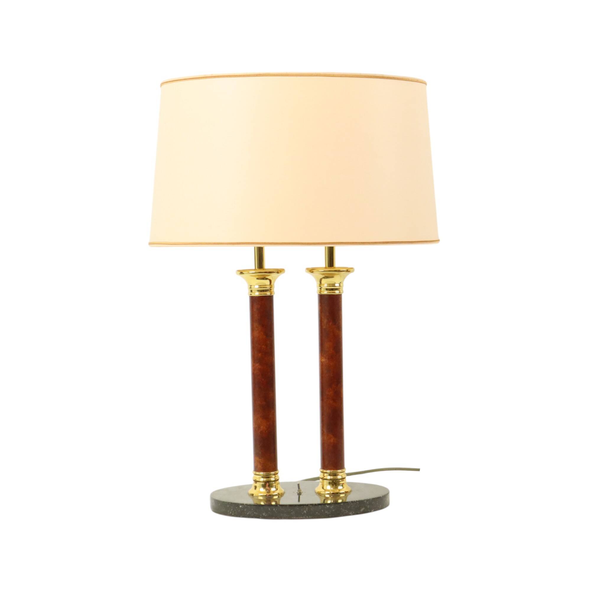 Lampe de table vintage Lusterie Deknudt de style Hollywood Regency