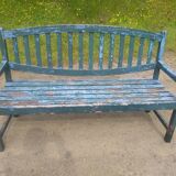 Old teak garden bench