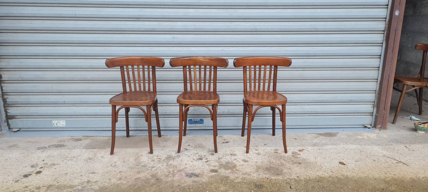 Set of 3 Baumann bistro chairs