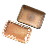 Lot de 2 plats à beurre anciens