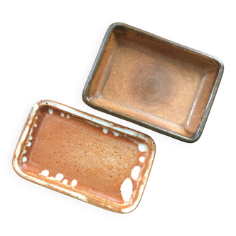 Set of 2 old butter dishes