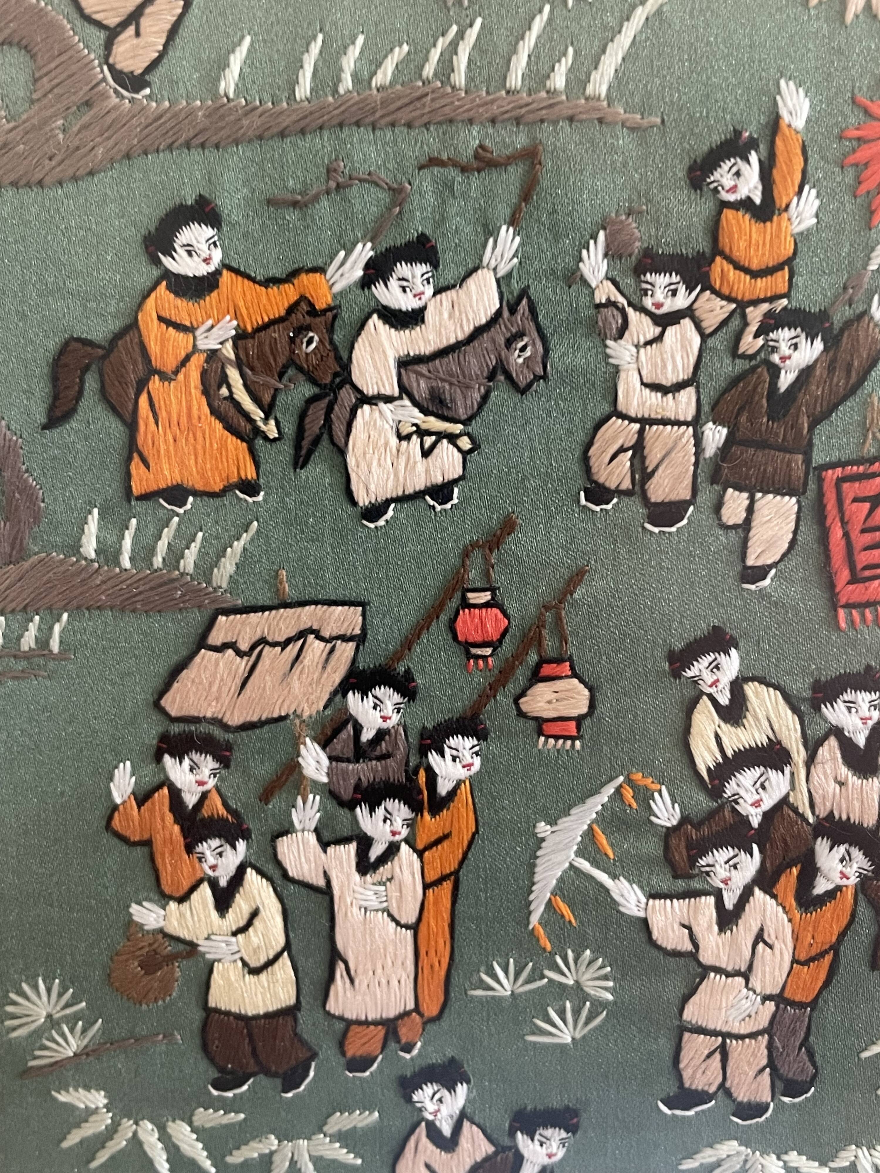 Hand-embroidered Chinese tapestry