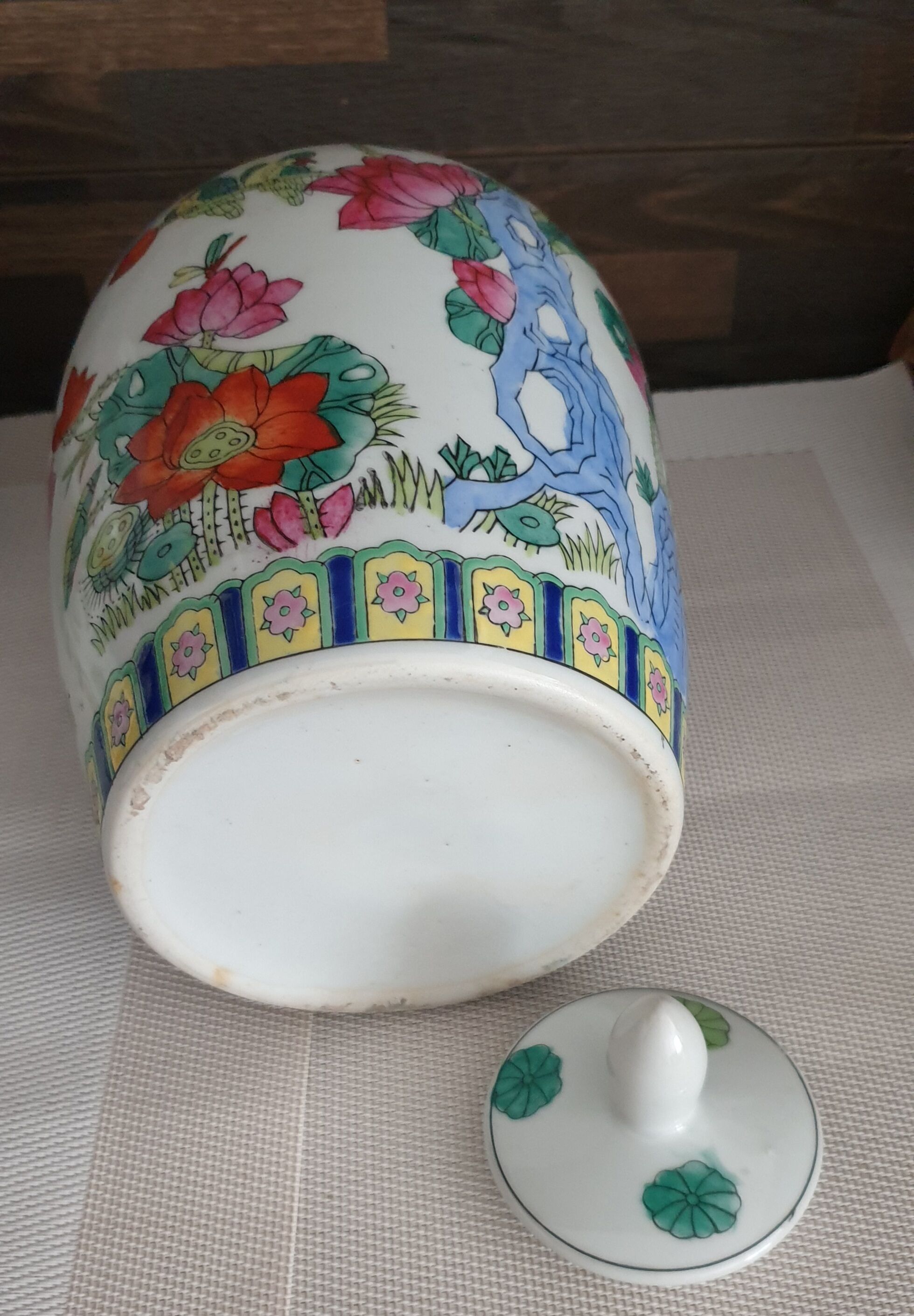 Old ginger pot chinese potiche in ceramic h.25cm