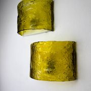 Pair of Carlo Nason for Mazzega Murano glass wall sconces, Italy circa 1970s