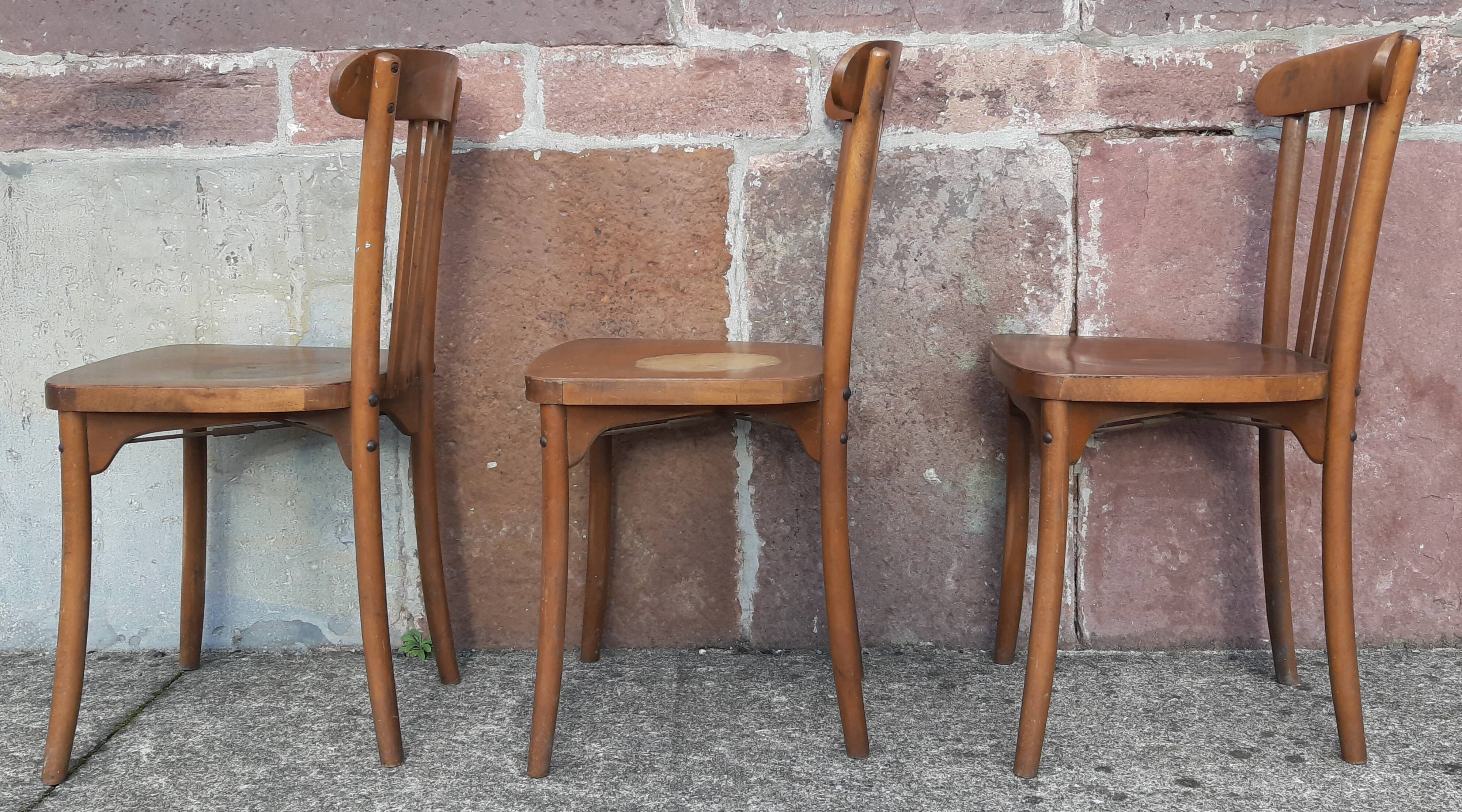 Chaises bistrot Luterma (système Monobloc, lot de 3)