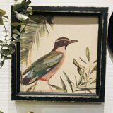Bird frame on canvas