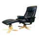 Swivel Reclining Armchair with Matching Footstool — Adjustable Comfort