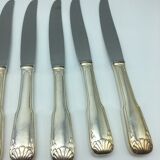 12 silver metal knives.