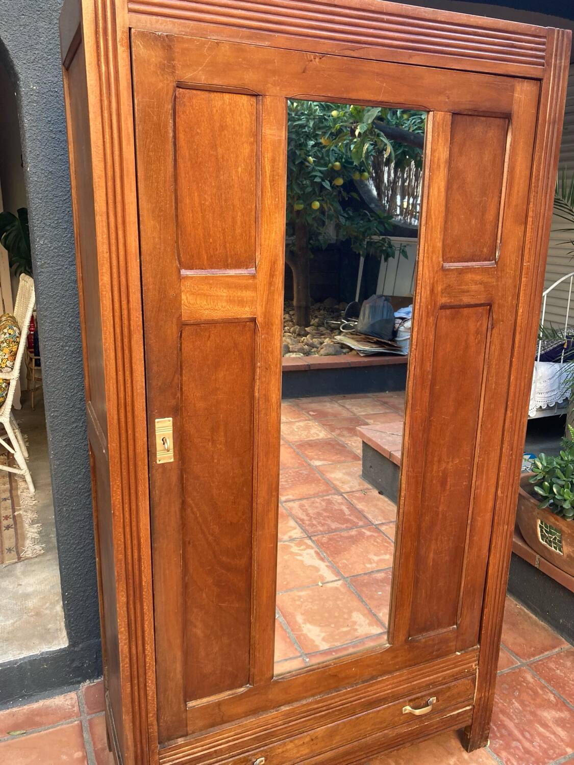 Parisian wardrobe with mirror