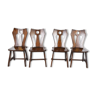 Vintage brutalist dining chairs, 1960s