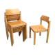 6 stackable chairs 80s schlapp mobel made in France