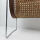 Italian Magazine Rack with Rattan, 1980's