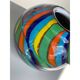 Contemporary abstarct vase with multicolored reeds in murano glass