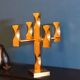 Five-Arm Brass Candelabrum by Lars Åkesson for Vallonmässing, Sweden