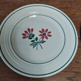 Paire d'assiettes dessert en faïence céranord modèle Gigi