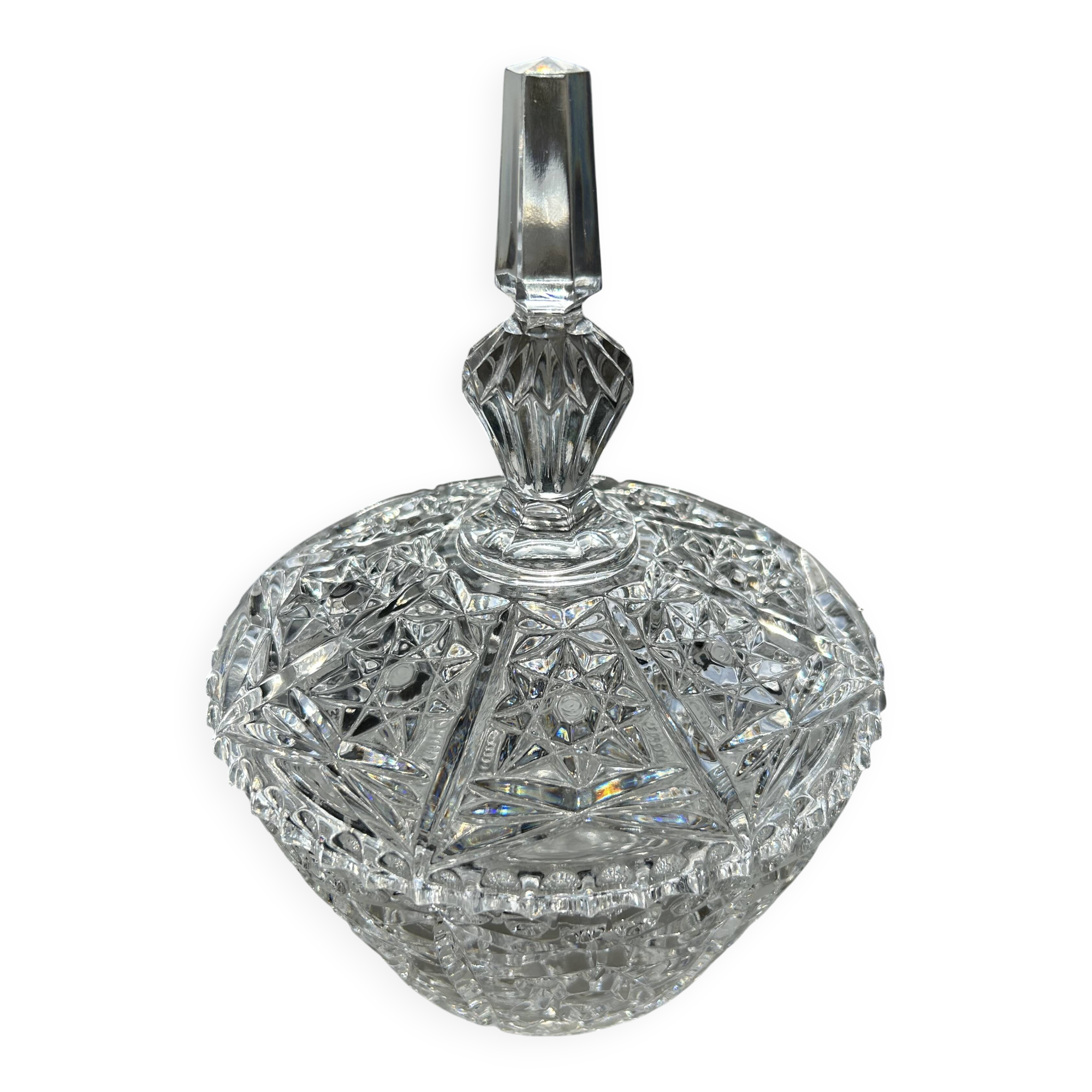 Cut crystal bonbonnière in Bohemian style – 20th century