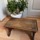 Wooden footrest stool