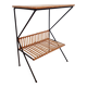 Table d'appoint ou chevet en rotin et métal