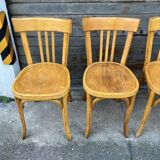 (Lot) 4 bistro chairs Baumann (light oak)