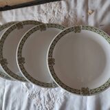 Set of 4 Pillivuyt plates, Pergola decor for dessert