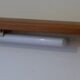 Pair of Danish teak shelves with wall lights, 1960s