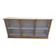 Raw wood craft furniture, pearl gray interior.