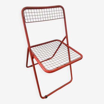 Ted Net folding chair red Niels Gammelgaard