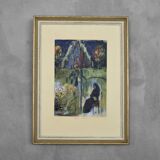 Oil on canvas framed by Frideborg Bryth, Finis Lordes, 1950