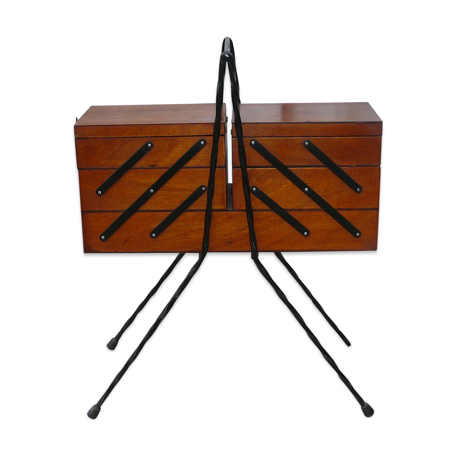 Vintage foot metal tavailleuse