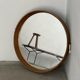 Mirror - Teak - Wooden structure with brass - Vintage Italian design - 1960s