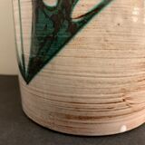 Pitcher or ceramic decanter, Vallauris thistle decoration