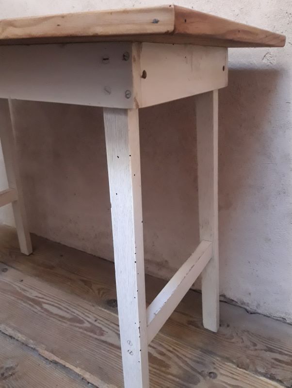 Side table 90,8x50,8cm vintage compass legs