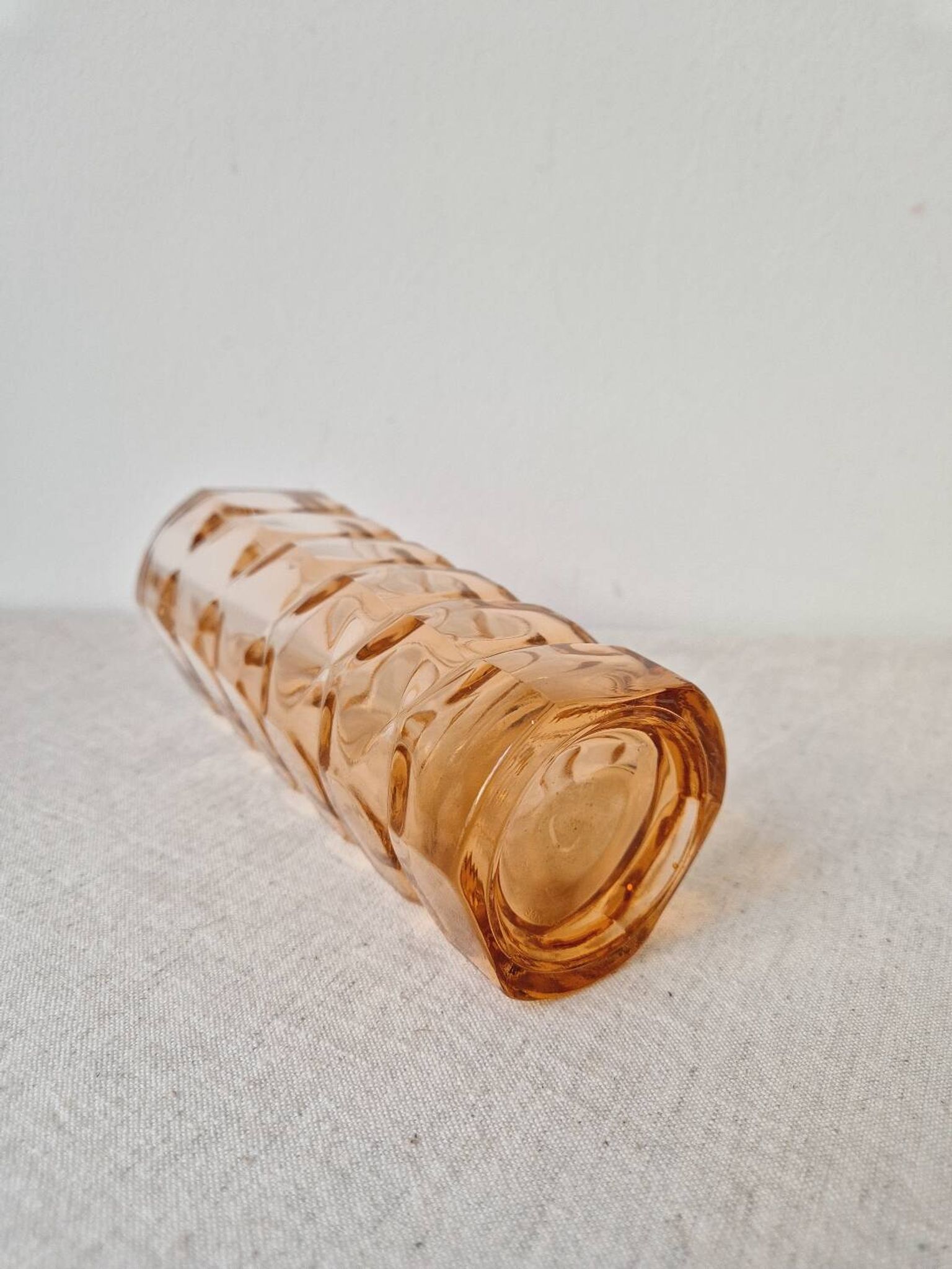 Glass vase 'Rosaline' Art Deco style '60s - Vintage Luminarc