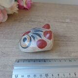 Vintage small mexican owl decor ceramic bird hand painted tonala