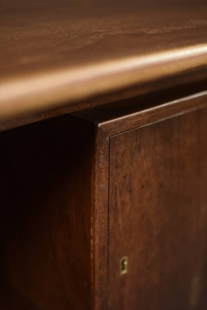 Mid-Century Danish Scandinavian Modern Teak Bilateral Desk with Drawers, 1960s